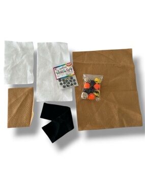 🦋 5/$25 - Misc Crafting Supplies: Felt Scraps, Googly Eyes & Multicolor Pom-Poms